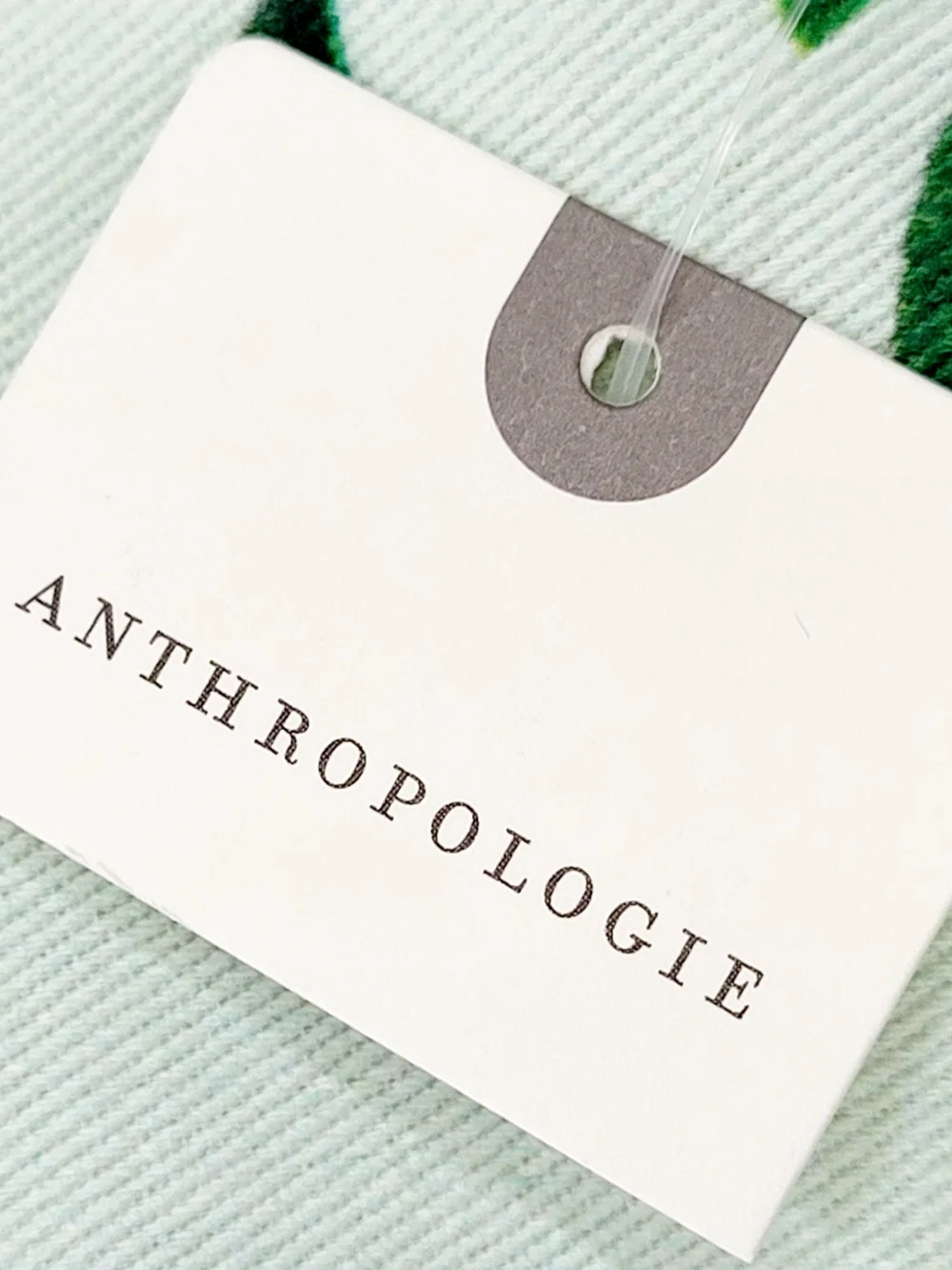 NWT Anthropologie Flora Waycott Botanical Garden Insects Mint Green Dish Towel